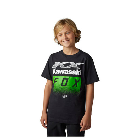 Dziecięcy T-Shirt podkoszulek FOX Junior FOX X Kawi Kawasaki KX Black