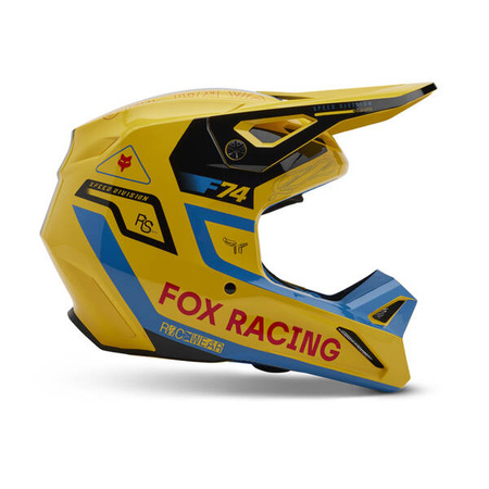 Kask motocyklowy enduro FOX V1 Race Spec Pale Yellow żółty