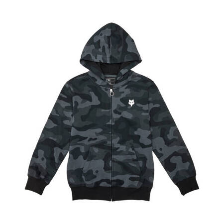 Bluza Z Kapturem Na Zamek FOX Junior FOX Head Black Camo 