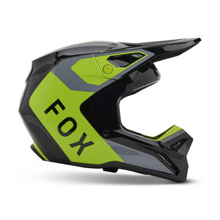 Kask FOX Junior V1 Lean Grey/Yellow 