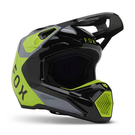 Kask FOX Junior V1 Lean Grey/Yellow 