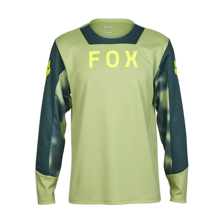 Koszulka Rowerowa Z Długim Rękawem FOX Junior Defend Taunt Pale Green
