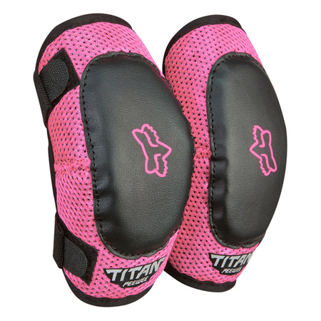 Ochraniacze łokci dziecięce Fox Kids Peewee Titan Elbow  Black/Pink Os